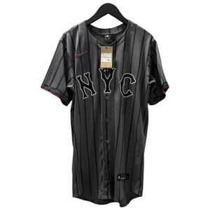 Men's New York Mets Nike Graphite City Connect Elite Jersey NWT